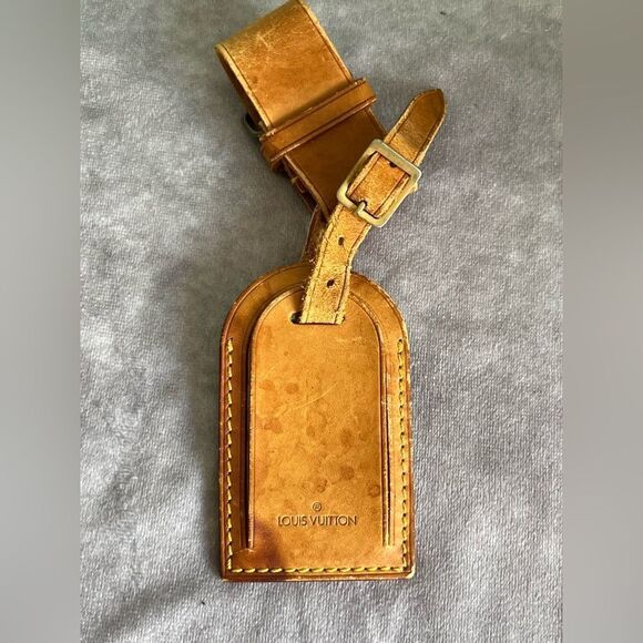 Authentic Louis Vuitton Vanchetta Luggage Tag with Poignet Keepall C - Picture 1 of 13